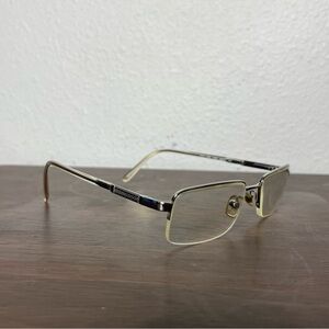 Versace Silver & Clear Half Rim Eyeglasses Frames Only Unisex 50-18